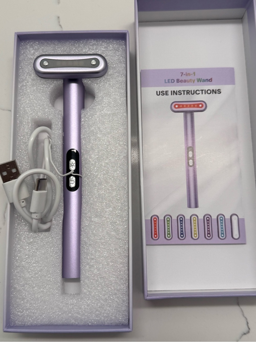 Red Light Face Wand with 7 in 1 Wand Light Therpay - Picture 5 of 11